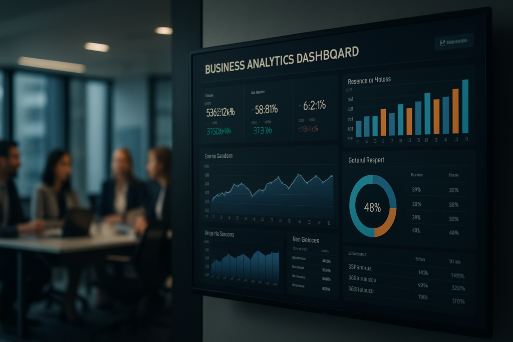 Dashboard Data Studio per analisi dati aziendale con grafici KPI e report interattivi